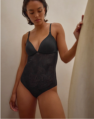 Microfibre And Lace Shaping Body