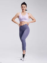LeBombBomb Front-Zip Sports Bra for Low-Impact Fitness, Running and Yoga - Shockproof and Easy to Put On and Take Off