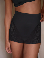 Short Microfibre And Lace Light Tummy Control Knickers
