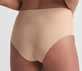 Invisible High Brief (2 Pack: 1 Beige, 1 Black)