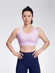 LeBombBomb Medium-Impact Seamless Sports Bra with Naked Feel - Shockproof & Quick-Drying, for Gym Workouts & Yoga