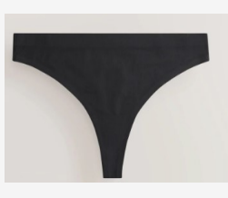 Sleek Comfort Black Thong: Seamless Style for Everyday Ease